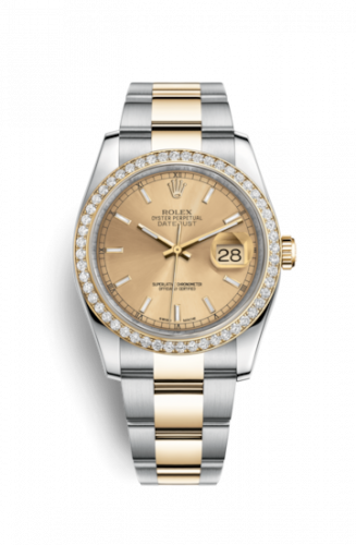Remontoir à montres pour montre Rolex Datejust 36 Datejust 36 Rolesor Yellow Diamond / Oyster / Champagne