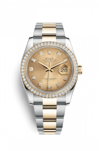 Remontoir à montres pour montre Rolex Datejust 36 Datejust 36 Rolesor Yellow Diamond / Oyster/ Champagne Diamond