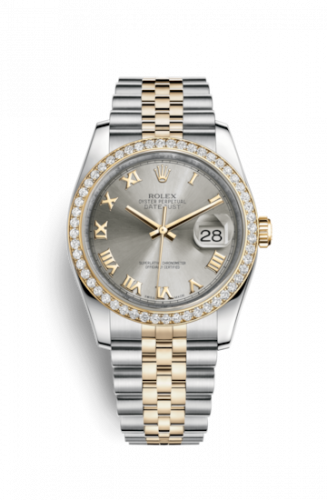 Remontoir à montres pour montre Rolex Datejust 36 Datejust 36 Rolesor Yellow Diamond / Jubilee / Steel Roman