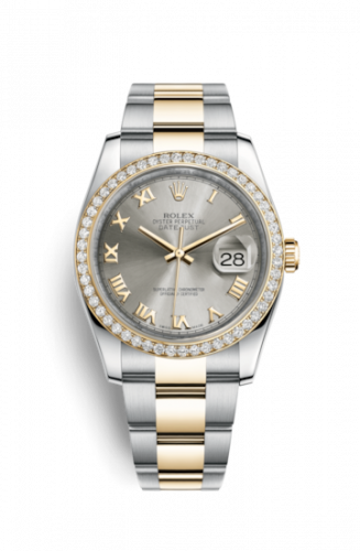 Remontoir à montres pour montre Rolex Datejust 36 Datejust 36 Rolesor Yellow Diamond / Oyster / Steel Roman