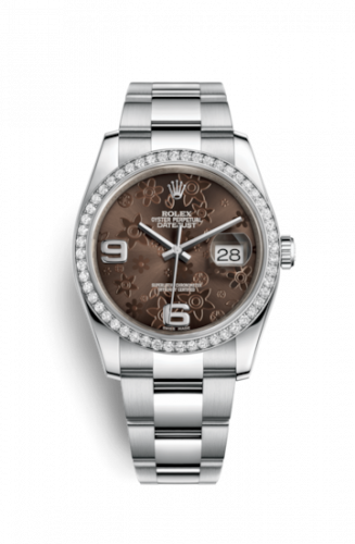 Remontoir à montres pour montre Rolex Datejust 36 Datejust 36 Stainless Steel Diamond / Oyster / Bronze Floral
