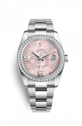 Remontoir à montres pour montre Rolex Datejust 36 Datejust 36 Stainless Steel Diamond / Oyster / Rose Floral