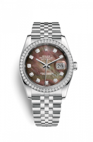 Remontoir à montres pour montre Rolex Datejust 36 Datejust 36 Stainless Steel Diamond / Jubilee / Noire MOP