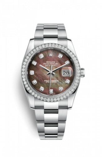 Remontoir à montres pour montre Rolex Datejust 36 Datejust 36 Stainless Steel Diamond / Oyster / Noire MOP