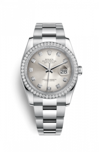 Remontoir à montres pour montre Rolex Datejust 36 Datejust 36 Stainless Steel Diamond / Oyster / Argent Diamonds