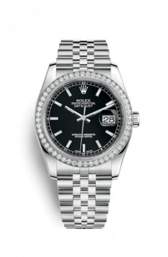 Remontoir à montres pour montre Rolex Datejust 36 Datejust 36 Stainless Steel Diamond / Jubilee / Noire
