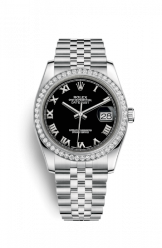 Remontoir à montres pour montre Rolex Datejust 36 Datejust 36 Stainless Steel Diamond / Jubilee / Noire Roman