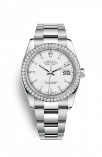 Remontoir à montres pour montre Rolex Datejust 36 Datejust 36 Stainless Steel Diamond / Oyster / Blanc