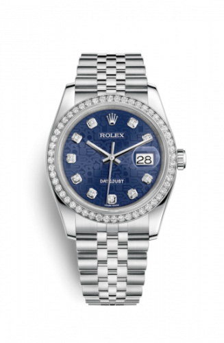 Remontoir à montres pour montre Rolex Datejust 36 Datejust 36 Stainless Steel Diamond / Jubilee / Bleu Computer