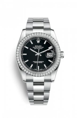 Remontoir à montres pour montre Rolex Datejust 36 Datejust 36 Stainless Steel Diamond / Oyster / Noire