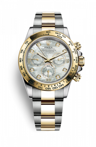 Remontoir à montres pour montre Rolex Daytona Cosmograph Daytona Stainless Steel / Yellow Or / MOP Diamonds