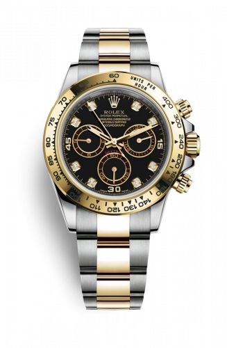 Remontoir à montres pour montre Rolex Daytona Cosmograph Daytona Stainless Steel / Yellow Or / Noire - Diamond