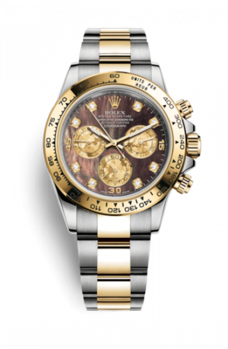 Remontoir à montres pour montre Rolex Daytona Cosmograph Daytona Stainless Steel / Yellow Or / Noire MOP Diamond