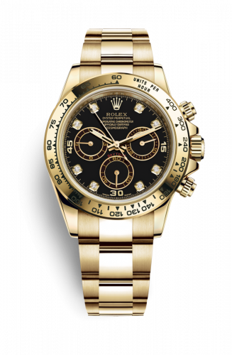 Remontoir à montres pour montre Rolex Daytona Cosmograph Daytona Yellow Or / Noire Diamond