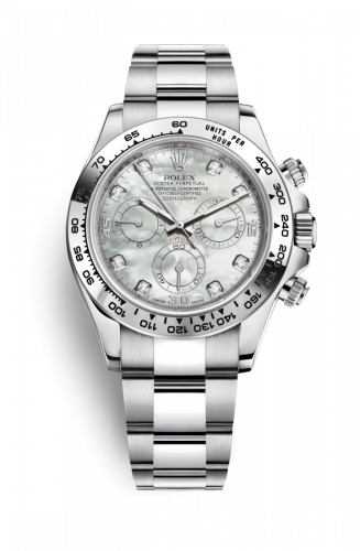 Remontoir à montres pour montre Rolex Daytona Cosmograph Daytona Or Blanc / MOP Diamond