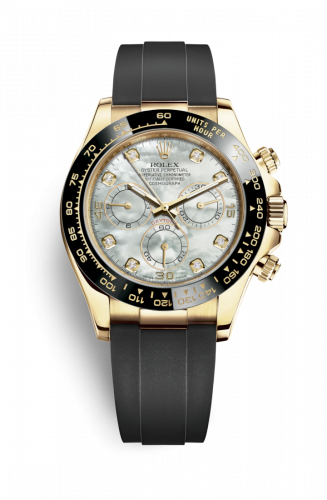 Remontoir à montres pour montre Rolex Daytona Cosmograph Daytona Yellow Or / Cerachrom / MOP-Diamond / Oysterflex