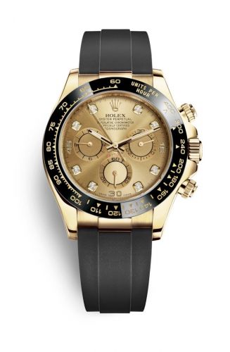 Remontoir à montres pour montre Rolex Daytona Cosmograph Daytona Yellow Or / Cerachrom / Champagne Diamond / Oysterflex