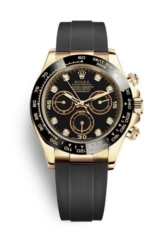 Remontoir à montres pour montre Rolex Daytona Cosmograph Daytona Yellow Or / Cerachrom / Noire-Diamond / Oysterflex