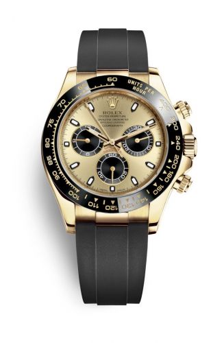 Remontoir à montres pour montre Rolex Daytona Cosmograph Daytona Yellow Or / Cerachrom / Champagne / Oysterflex