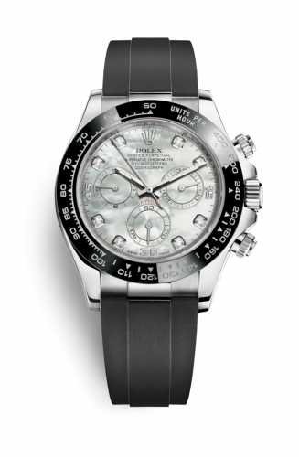 Remontoir à montres pour montre Rolex Daytona Cosmograph Daytona Or Blanc / Cerachrom / MOP Diamond / Oysterflex