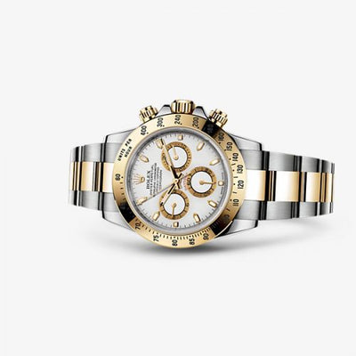 Remontoir à montres pour montre Rolex Daytona Cosmograph Daytona Rolesor / Blanc