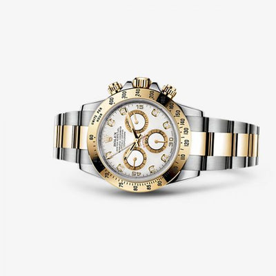 Remontoir à montres pour montre Rolex Daytona Daytona Rolesor Blanc Diamond