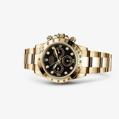 Remontoir à montres pour montre Rolex Daytona Cosmograph Daytona Yellow Or / Noire Diamond