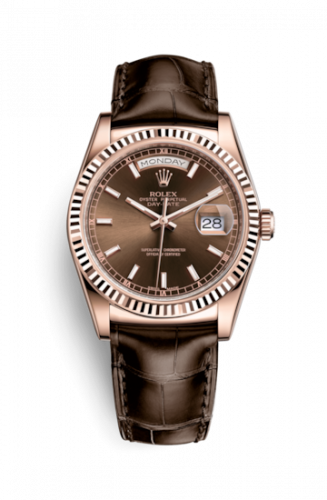 Remontoir à montres pour montre Rolex Day-Date 36 Day-Date 36 Everose / Strap / Chocolate