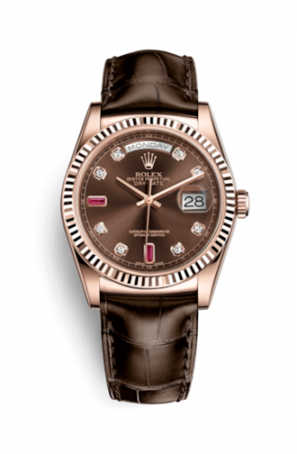 Remontoir à montres pour montre Rolex Day-Date 36 Day-Date 36 Everose / Strap / Chocolate