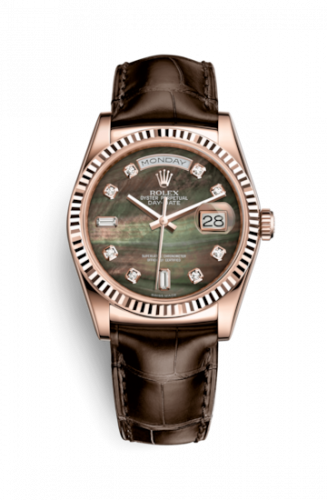Remontoir à montres pour montre Rolex Day-Date 36 Day-Date 36 Everose / Strap / Noire MOP