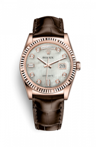 Remontoir à montres pour montre Rolex Day-Date 36 Day-Date 36 Everose Fluted / Strap / Oxford MOP