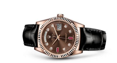 Remontoir à montres pour montre Rolex Day-Date 36 Day-Date 36 Everose / Strap / Chocolate Diamonds Rubies