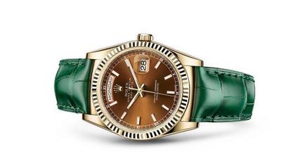Remontoir à montres pour montre Rolex Day-Date 36 Day-Date 36 Yellow Or / Strap / Cognac