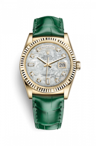 Remontoir à montres pour montre Rolex Day-Date 36 Day-Date 36 Yellow Or / Strap / MOP Diamonds