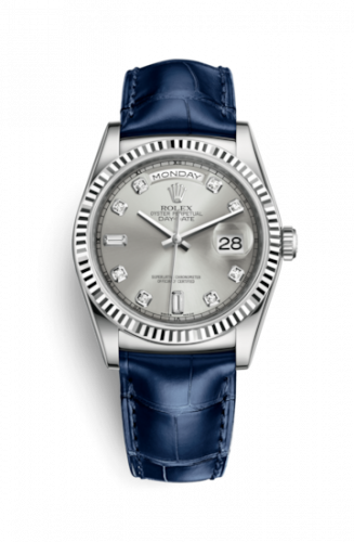 Remontoir à montres pour montre Rolex Day-Date 36 Day-Date 36 Or Blanc / Strap / Argent Diamond