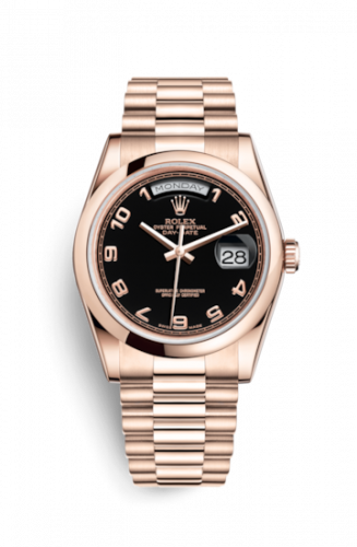 Remontoir à montres pour montre Rolex Day-Date 36 Day-Date 36 Everose Domed / President / Noire Arabic