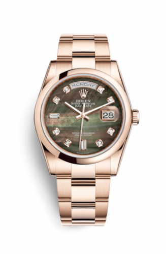 Remontoir à montres pour montre Rolex Day-Date 36 Day-Date 36 Everose Domed / Oyster / Noire MOP