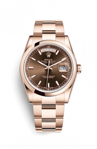 Remontoir à montres pour montre Rolex Day-Date 36 Day-Date 36 Everose Domed / Oyster / Chocolate