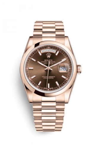 Remontoir à montres pour montre Rolex Day-Date 36 Day-Date 36 Everose Domed / President / Chocolate