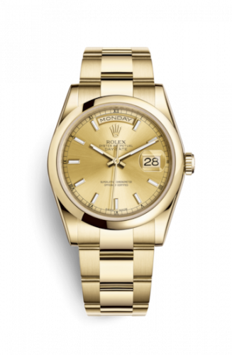 Remontoir à montres pour montre Rolex Day-Date 36 Day-Date 36 Yellow Or Domed / Oyster / Champagne