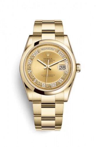 Remontoir à montres pour montre Rolex Day-Date 36 Day-Date 36 Yellow Or Domed / Oyster / Champagne Roman