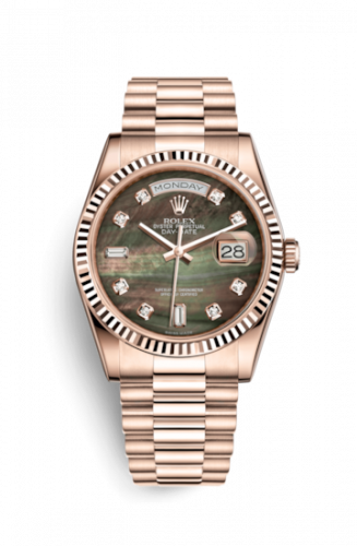 Remontoir à montres pour montre Rolex Day-Date 36 Day-Date 36 Everose Fluted / President / Tahitian MOP