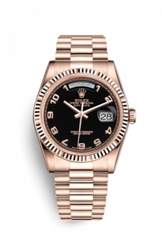 Remontoir à montres pour montre Rolex Day-Date 36 Day-Date 36 Everose Fluted / President / Noire Arabic