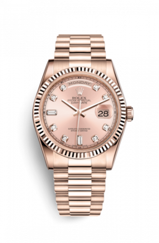 Remontoir à montres pour montre Rolex Day-Date 36 Day-Date 36 Everose Fluted / President / Rose Diamonds