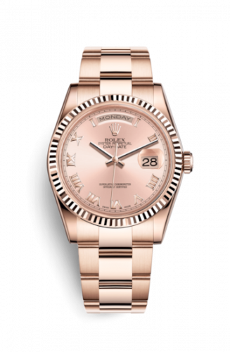 Remontoir à montres pour montre Rolex Day-Date 36 Day-Date 36 Everose Fluted / Oyster / Rose Roman