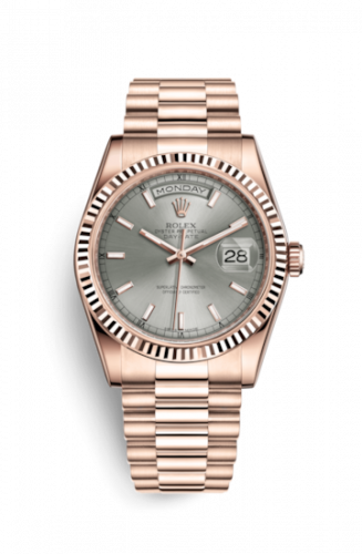 Remontoir à montres pour montre Rolex Day-Date 36 Day-Date 36 Everose Fluted / President / Rhodium