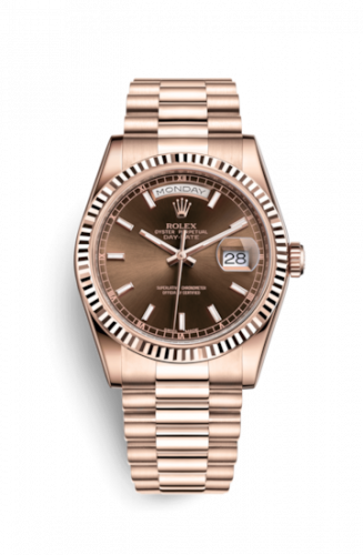 Remontoir à montres pour montre Rolex Day-Date 36 Day-Date 36 Everose Fluted / President / Chocolate