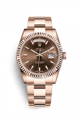 Remontoir à montres pour montre Rolex Day-Date 36 Day-Date 36 Everose Fluted / Oyster / Chocolate