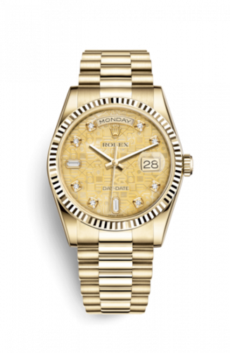 Remontoir à montres pour montre Rolex Day-Date 36 Day-Date 36 Yellow Or Fluted / President / Champagne MOP Computer
