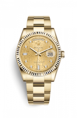 Remontoir à montres pour montre Rolex Day-Date 36 Day-Date 36 Yellow Or Fluted / Oyster / Champagne Computer